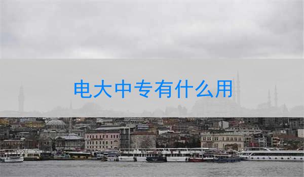 电大中专有什么用