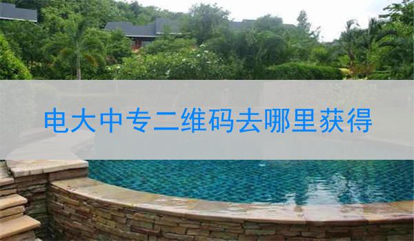 电大中专二维码去哪里获得