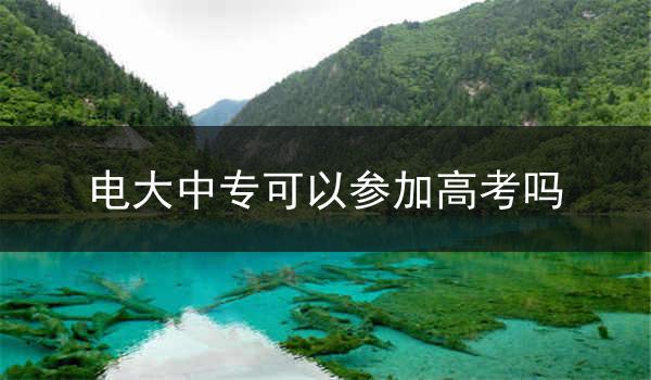 电大中专可以参加高考吗
