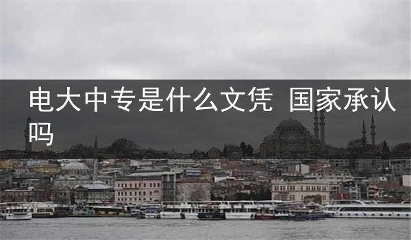 电大中专是什么文凭 国家承认吗
