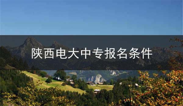 陕西电大中专报名条件