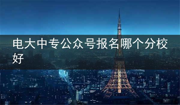 电大中专公众号报名哪个分校好