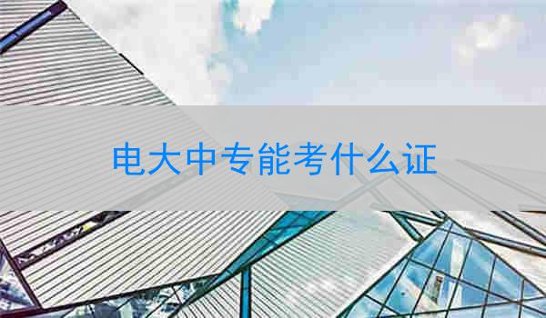 电大中专能考什么证