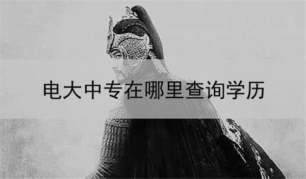 电大中专在哪里查询学历