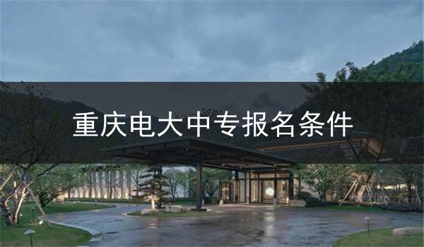 重庆电大中专报名条件