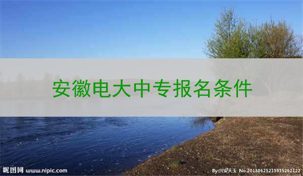 安徽电大中专报名条件