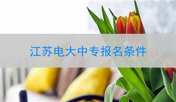 江苏电大中专报名条件