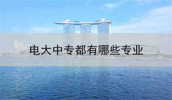 电大中专都有哪些专业