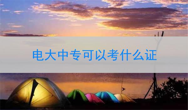 电大中专可以考什么证