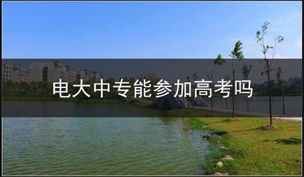 电大中专能参加高考吗