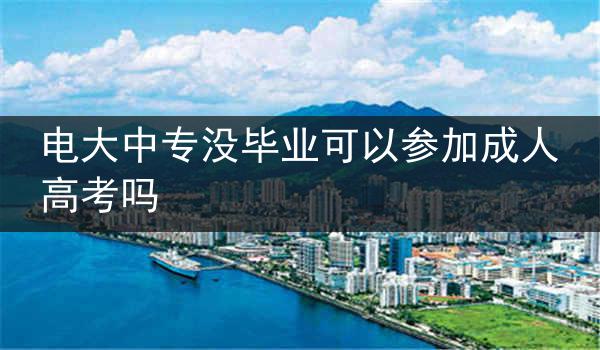 电大中专没毕业可以参加成人高考吗