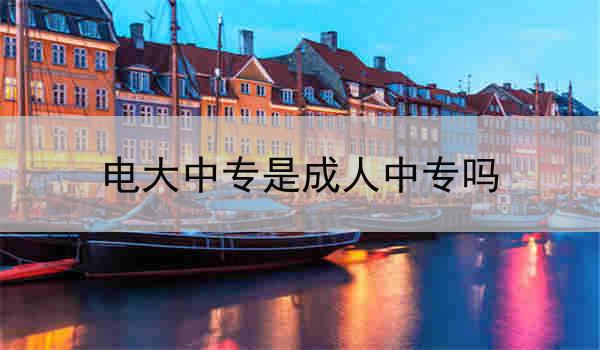电大中专是成人中专吗