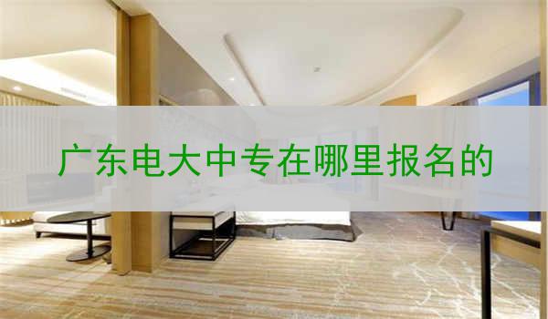 广东电大中专在哪里报名的