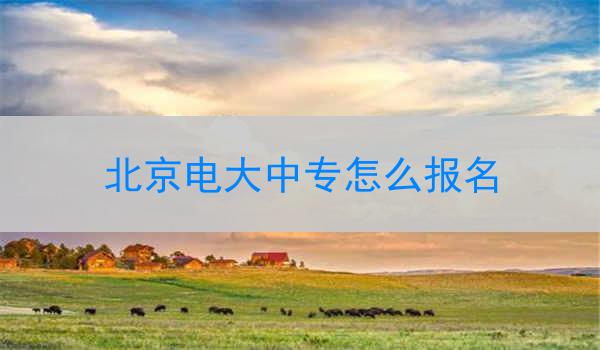 北京电大中专怎么报名