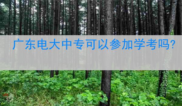 广东电大中专可以参加学考吗?