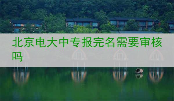 北京电大中专报完名需要审核吗