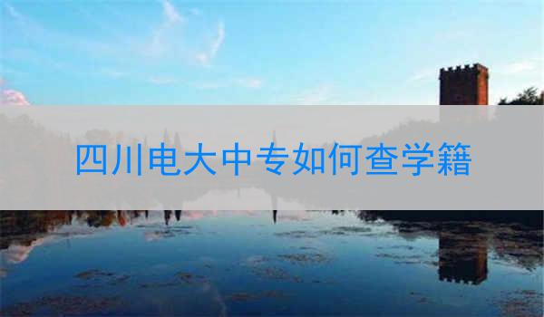 四川电大中专如何查学籍