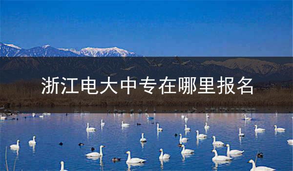 浙江电大中专在哪里报名