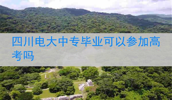 四川电大中专毕业可以参加高考吗