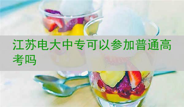 江苏电大中专可以参加普通高考吗