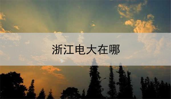 浙江电大在哪