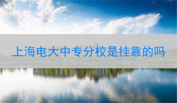 上海电大中专分校是挂靠的吗
