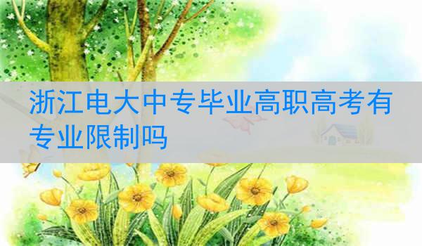 浙江电大中专毕业高职高考有专业限制吗