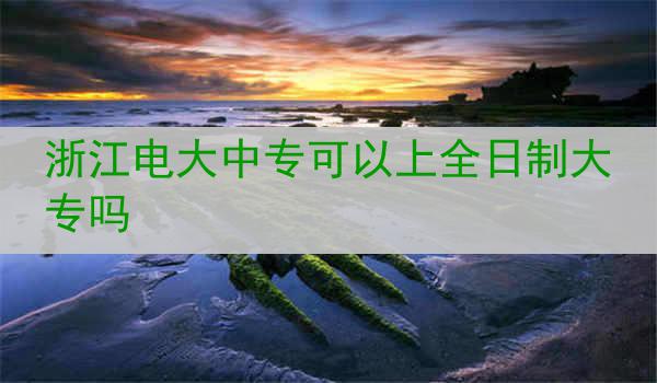 浙江电大中专可以上全日制大专吗