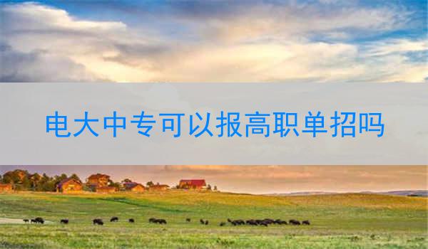 电大中专可以报高职单招吗