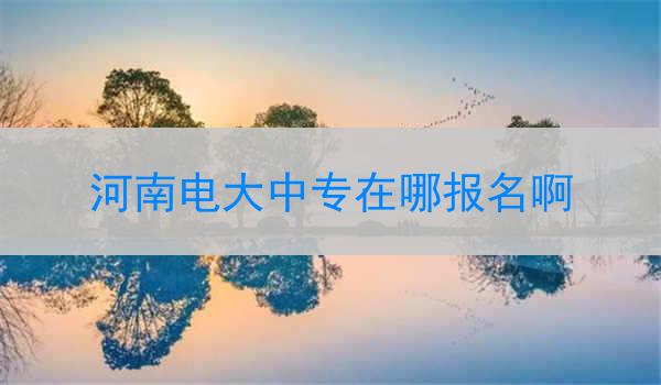 河南电大中专在哪报名啊