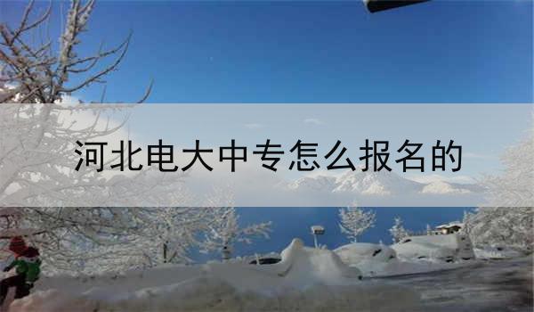 河北电大中专怎么报名的